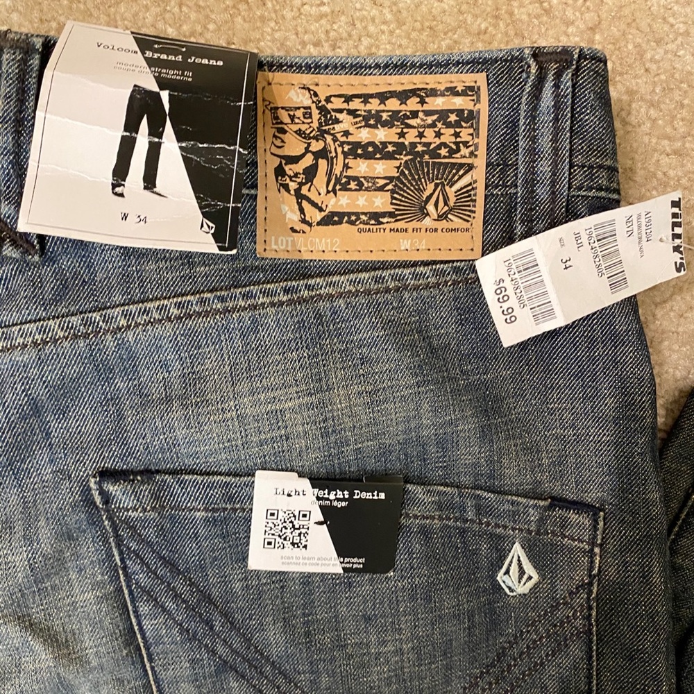 NWT Vintage Volcom Nova Jeans size 34
